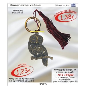 ΚΟΥΚΟΥΒΑΓΙΑ ΜΠΡΟΝΖΕ ΜΕ ΚΛΑΔΙ ΜΠΡΕΛΟΚ οικονομικα φθηνα γουρια 164060